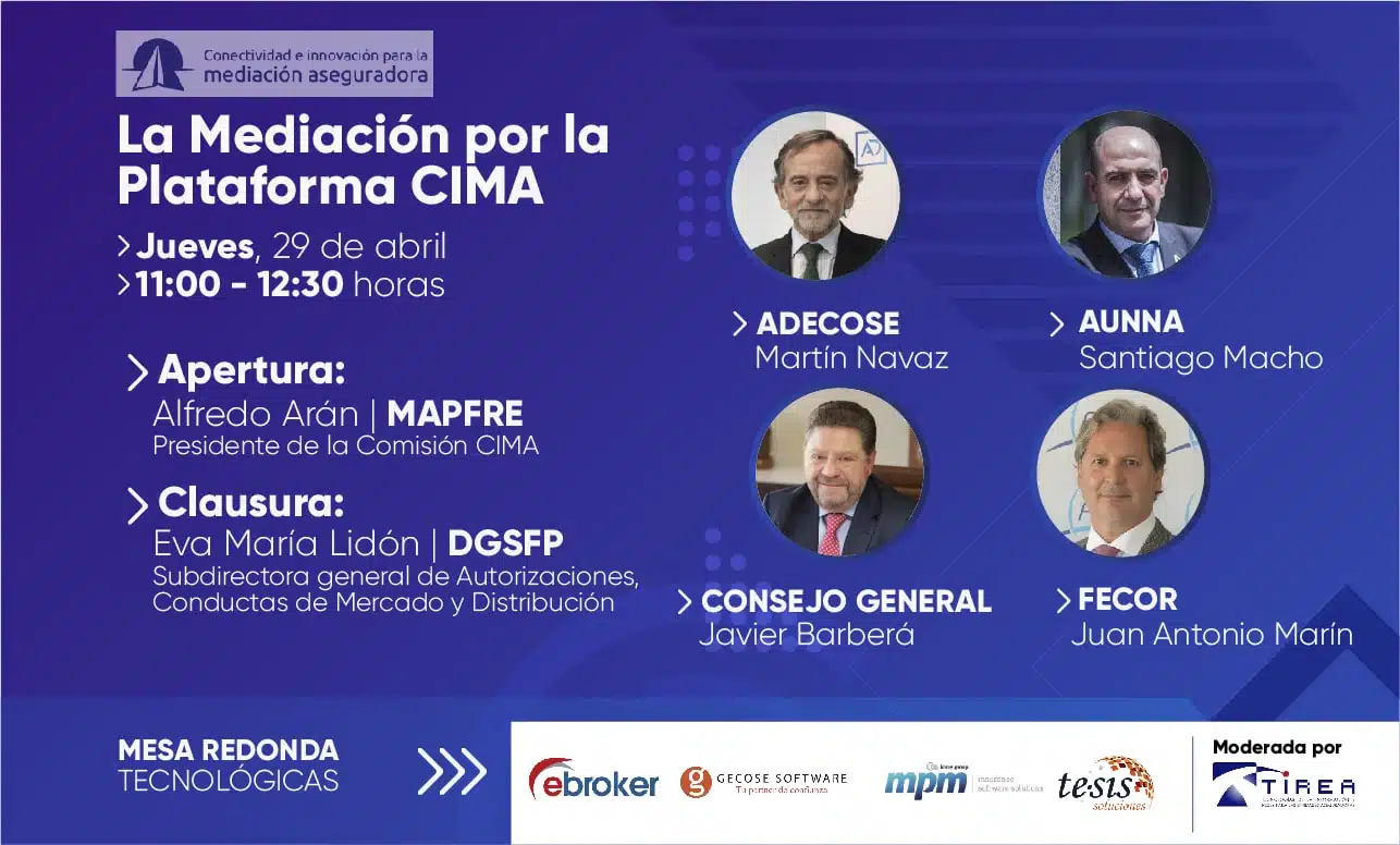 ADECOSE, AUNNA, CONSEJO GENERAL DE MEDIADORES y FECOR congregan virtualmente a una buena parte del sector en una sesión informativa sobre la Plataforma CIMA